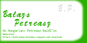 balazs petreasz business card